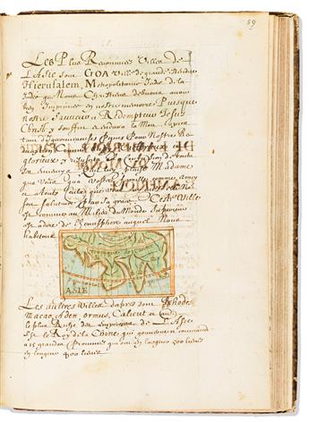 (MANUSCRIPT -- SCIENCES AND GEOGRAPHY.) [Traite et Abrece de la Geographie et des Sciences Physques et Naturelles].